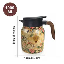Théière avec infuseur |Thermos à thé floral vintage