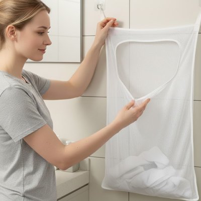 Panier à linge sale suspendu