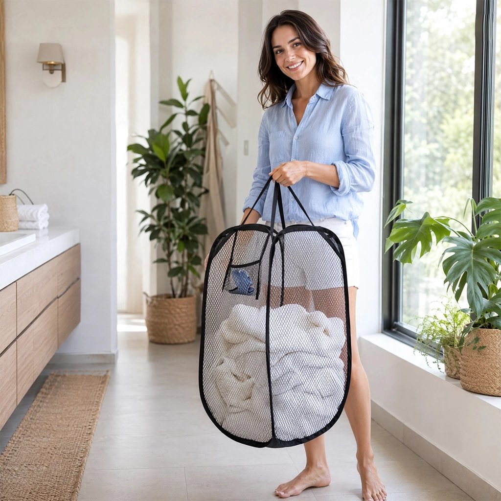 Panier à linge pliable léger