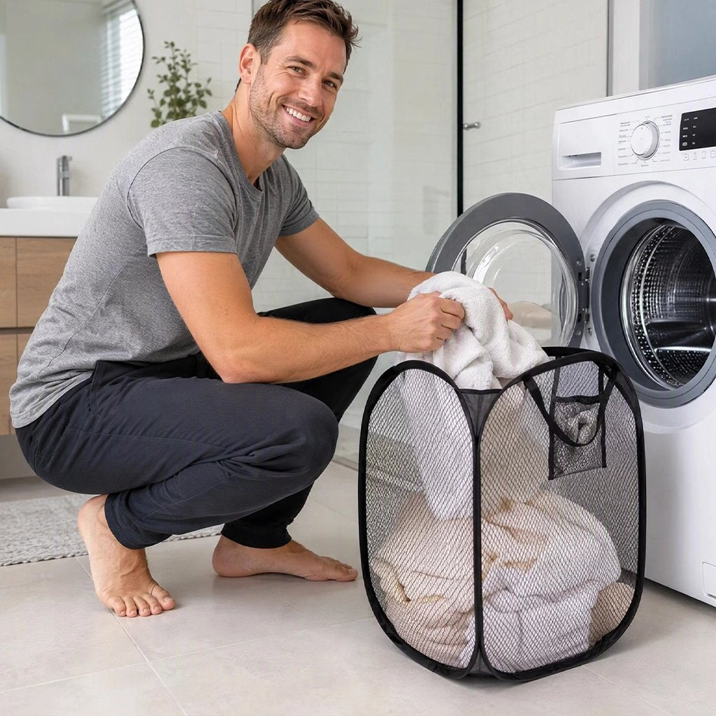 Panier à linge pliable maille respirante