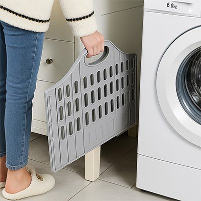 Panier linge pliable économie d'espace