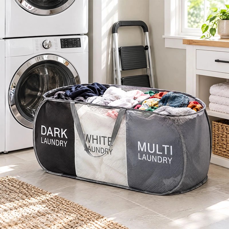 Panier linge pliable élégant