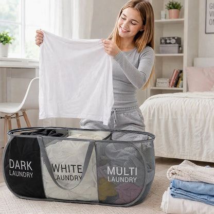 Panier linge pliable en fibre polyester