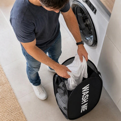 Panier linge pliable respirant